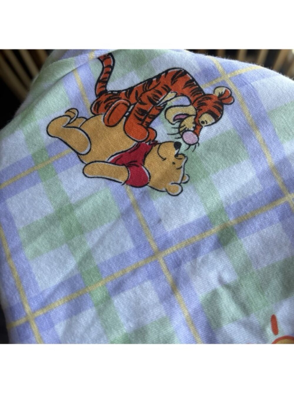 Vintage Winnie The Pooh & Tigger Pajama Pants Plaid Women’s XL Cotton Loungewear - Picture 6 of 16
